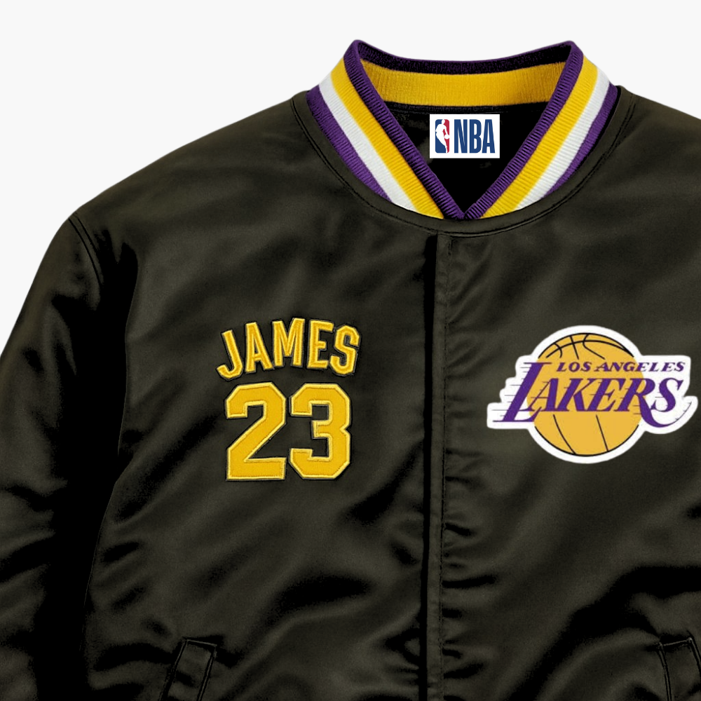 LA Lakers NBA Varsity Jacket Black/Yellow (L)