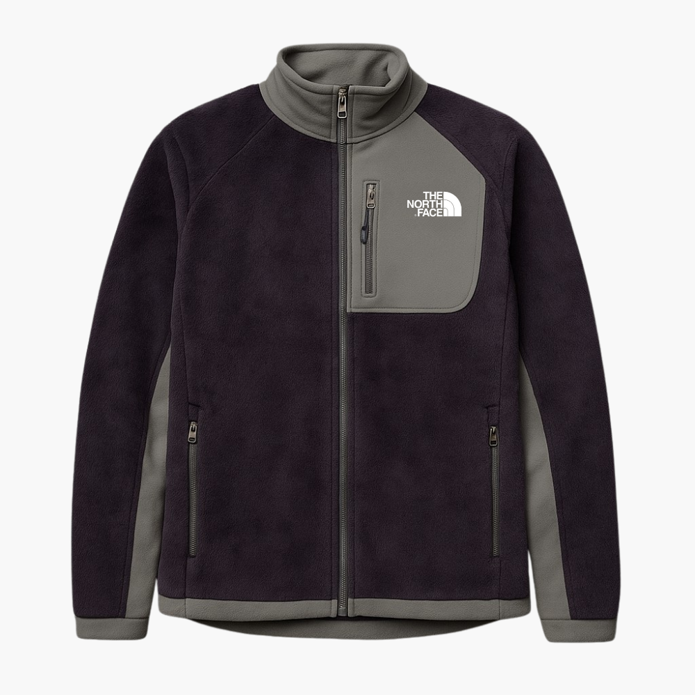 The North Face Vintage Fleece Jacket Purple & Grey (L)