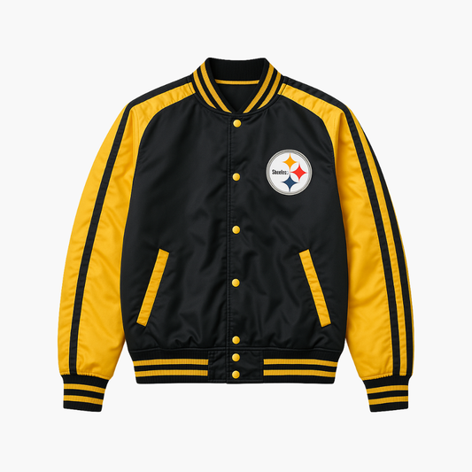 NFL Steelers Vintage Jacket Embroidered Logo (M)