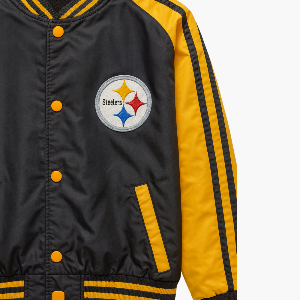 NFL Steelers Vintage Jacket Embroidered Logo (M)
