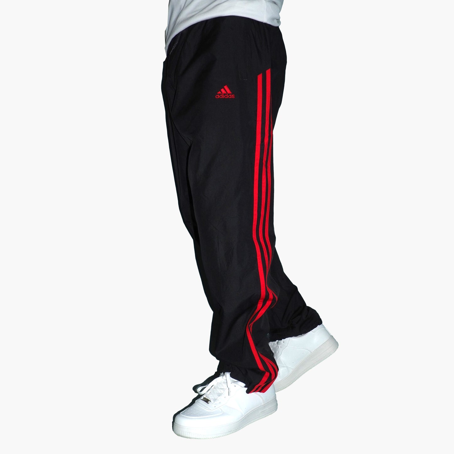 Adidas Nylon Track Pants Gesticktes Logo (L)