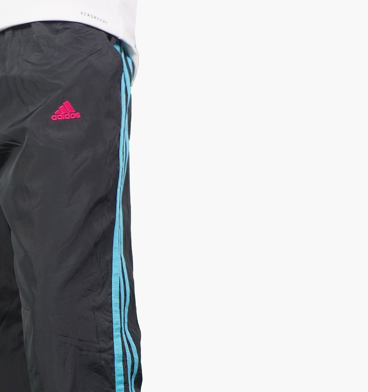 Adidas Nylon Track Pants Gesticktes Logo (S)