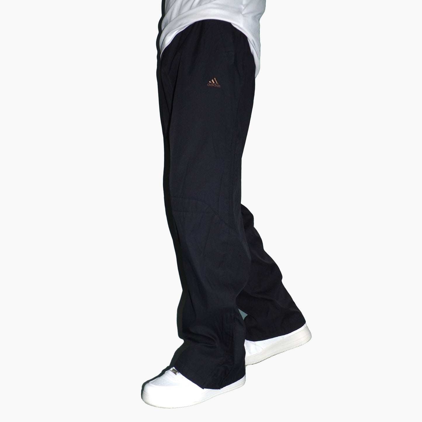 Adidas Nylon Track Pants Gesticktes Logo (L)