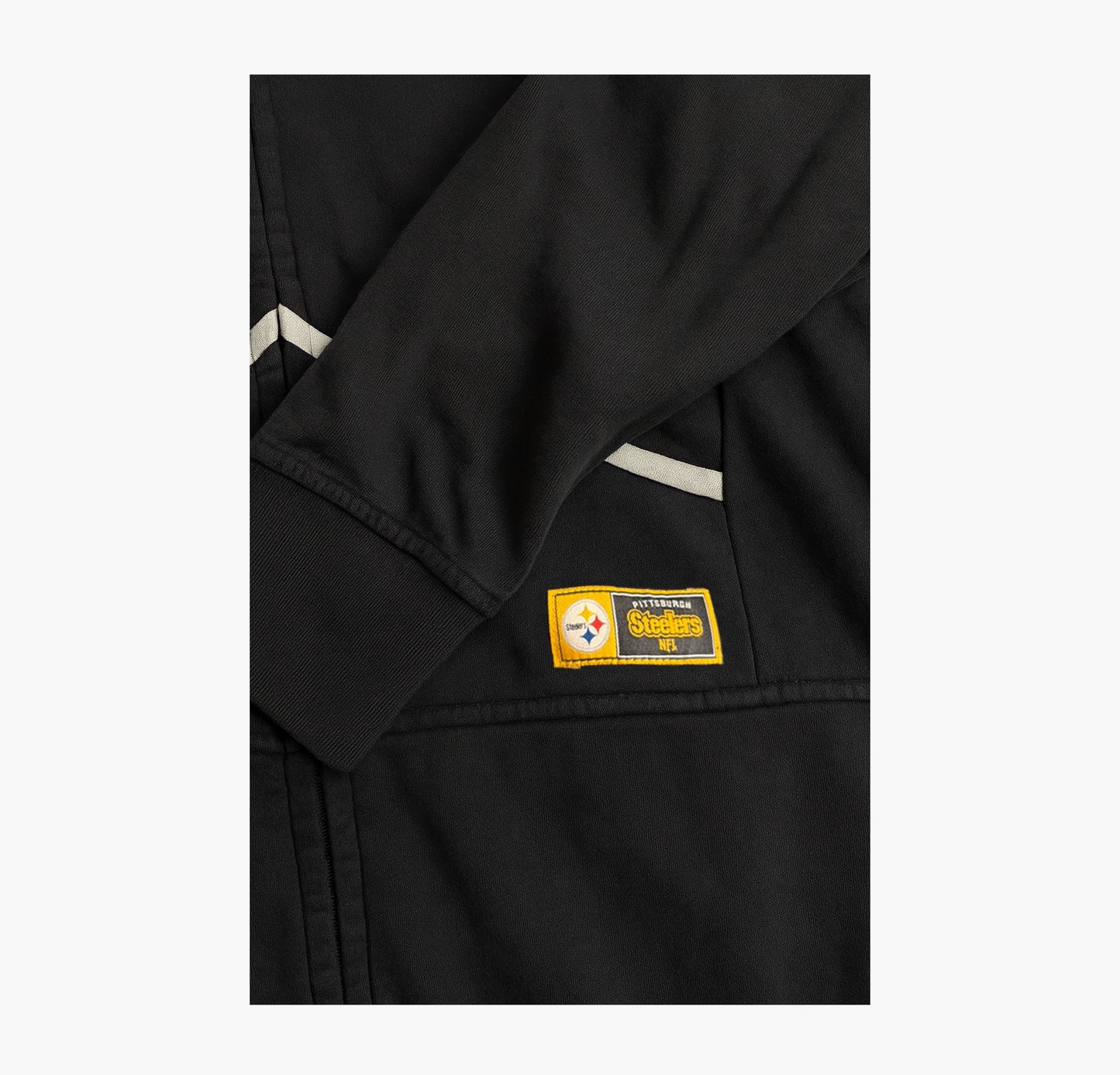 NFL Steelers Knit Cardigan Embroidered Logo (L)