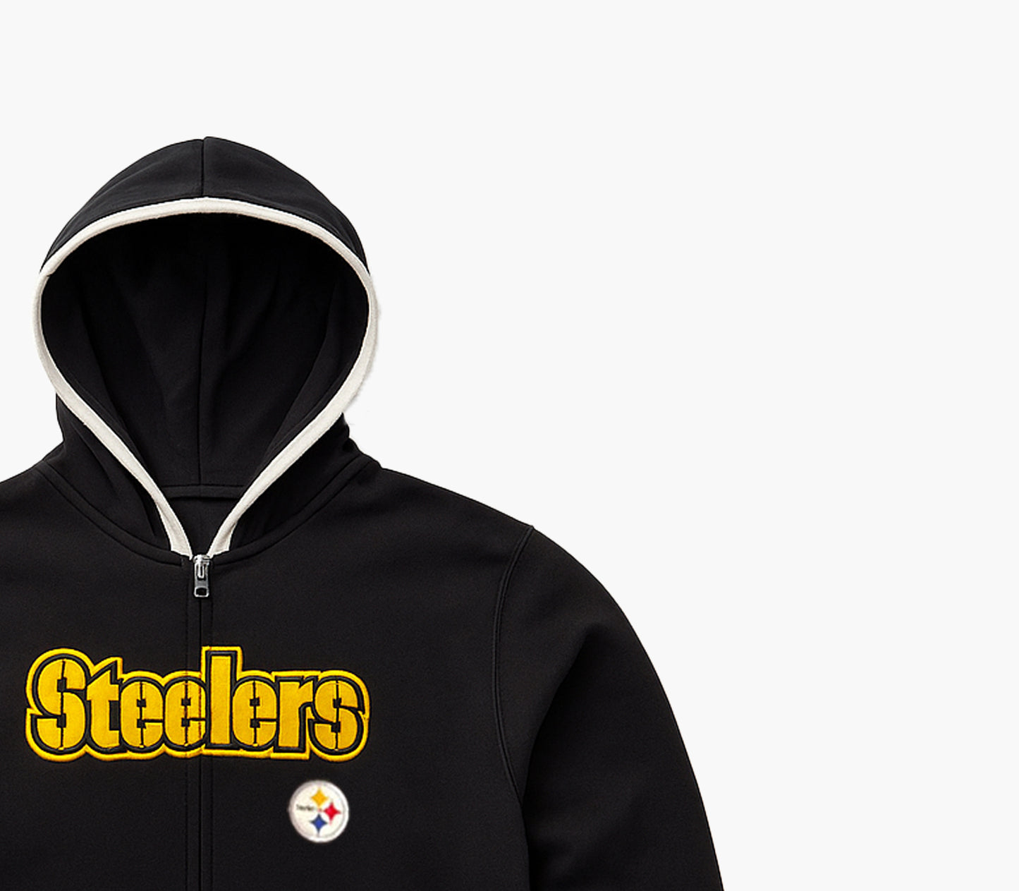 NFL Steelers Knit Cardigan Embroidered Logo (L)