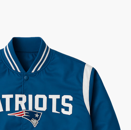 NFL Patriots Bomber Jacket Embroidered Logo (M)