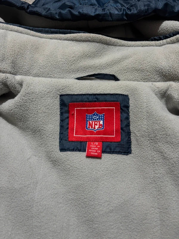 NFL New England Patriots Fleece Jacket Navy Vintage (L)