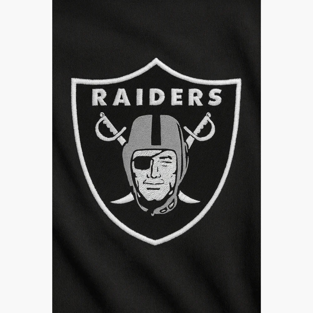 NFL Raiders Bomber Jacket Embroidered Logo (S)