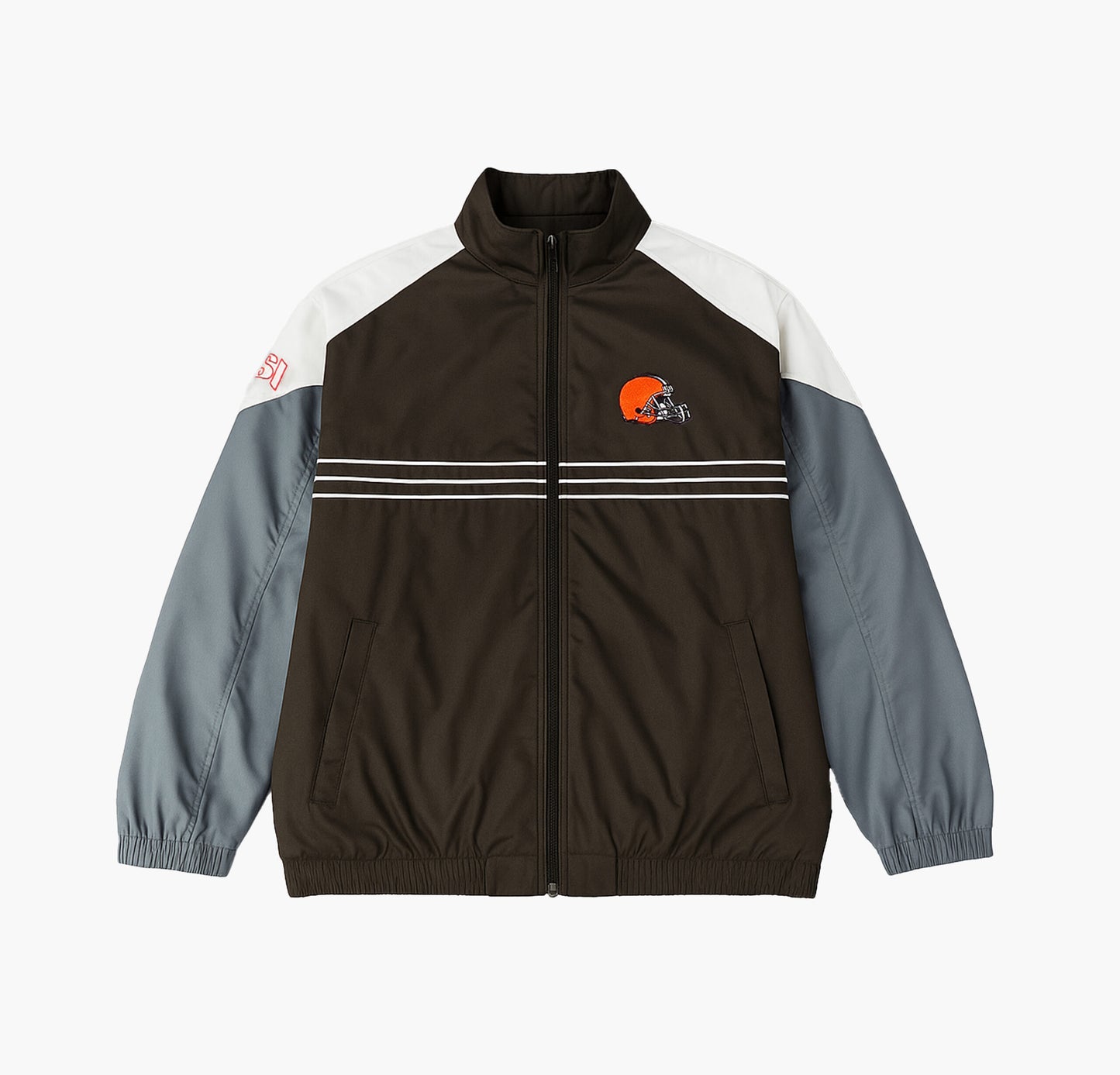 NFL Cleveland Browns Nylon Track Jacket Gesticktes Logo (XL)