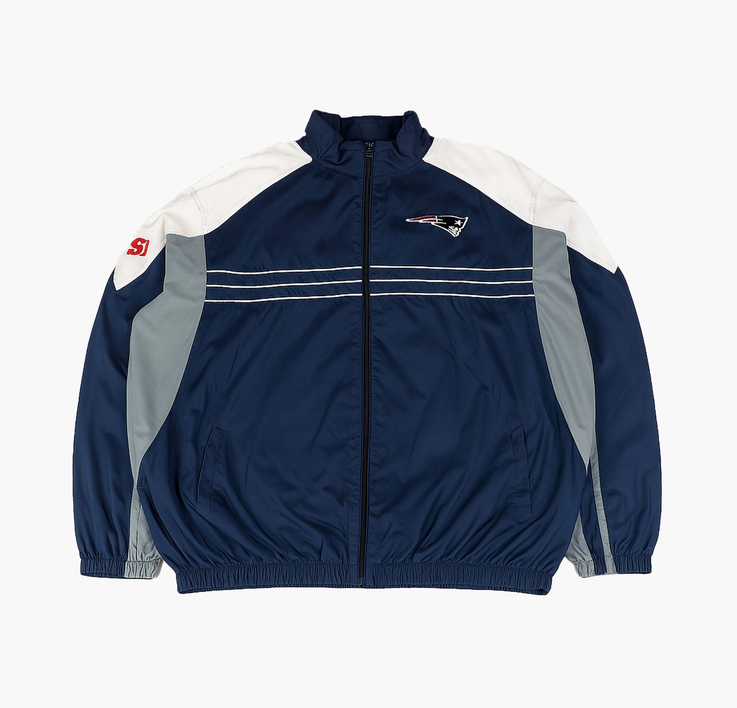 NFL New England Patriots Nylon Track Jacket Gesticktes Logo (XXL)