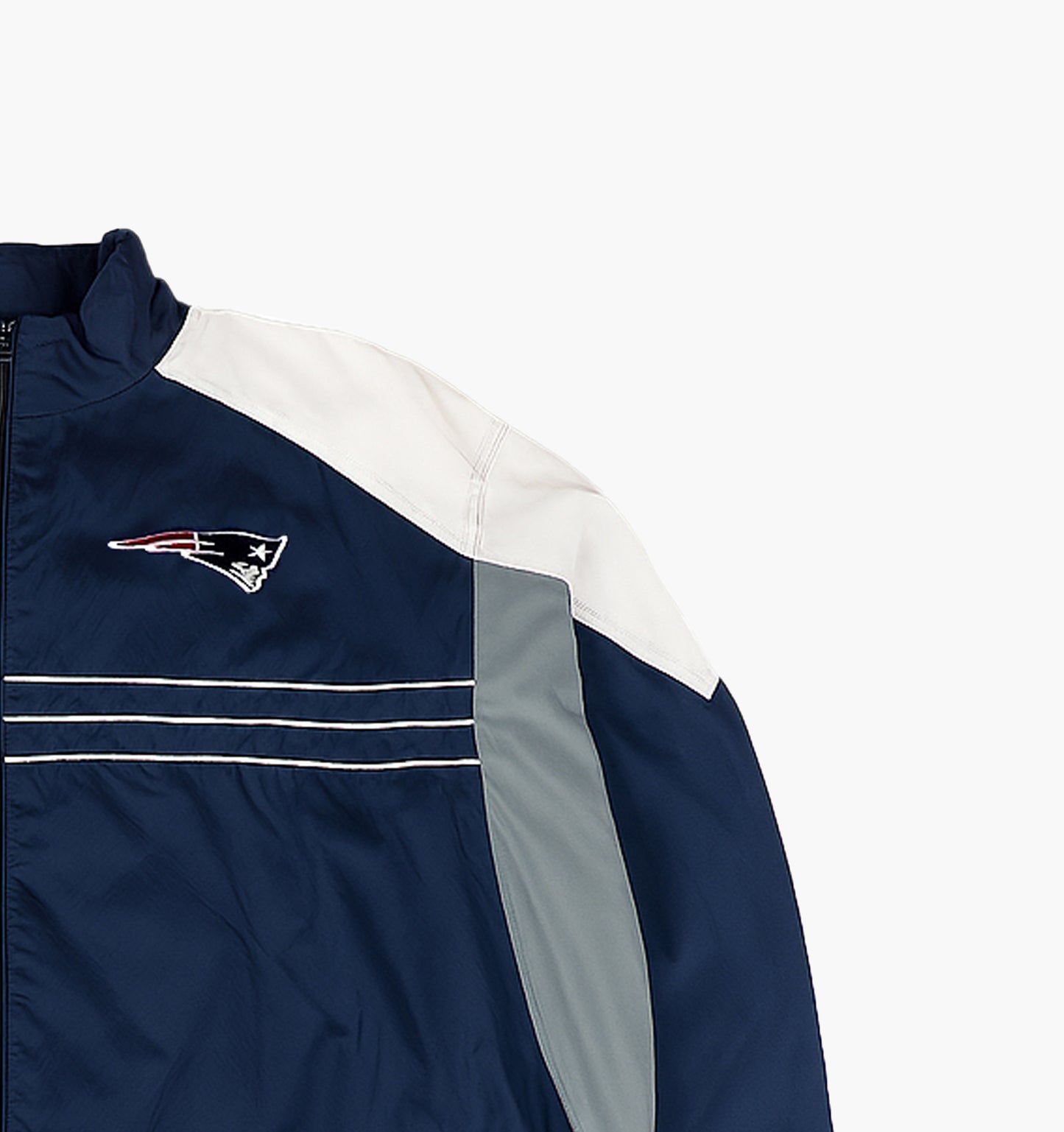 NFL New England Patriots Nylon Track Jacket Gesticktes Logo (XXL)
