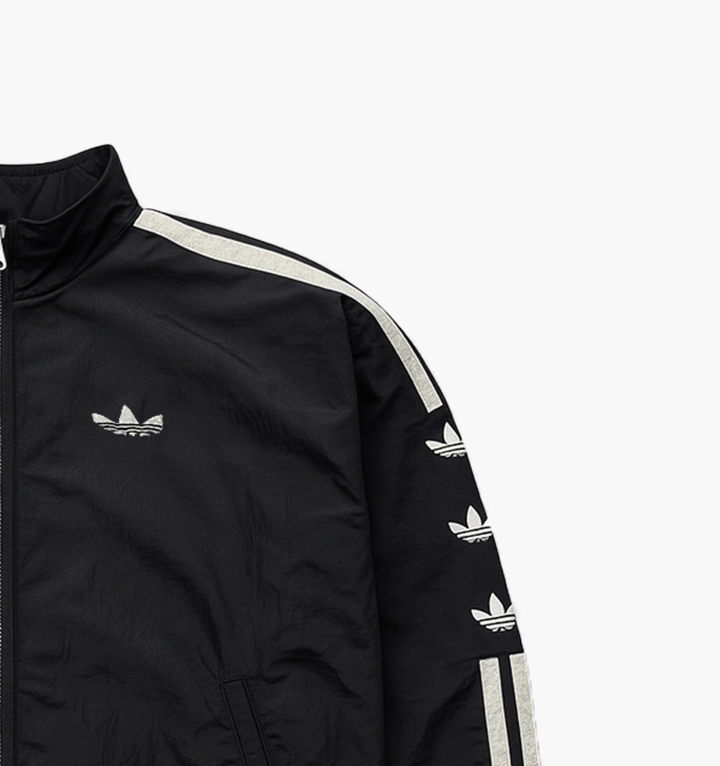 Adidas Vintage Nylon Track Jacket Stitched Logo (M)