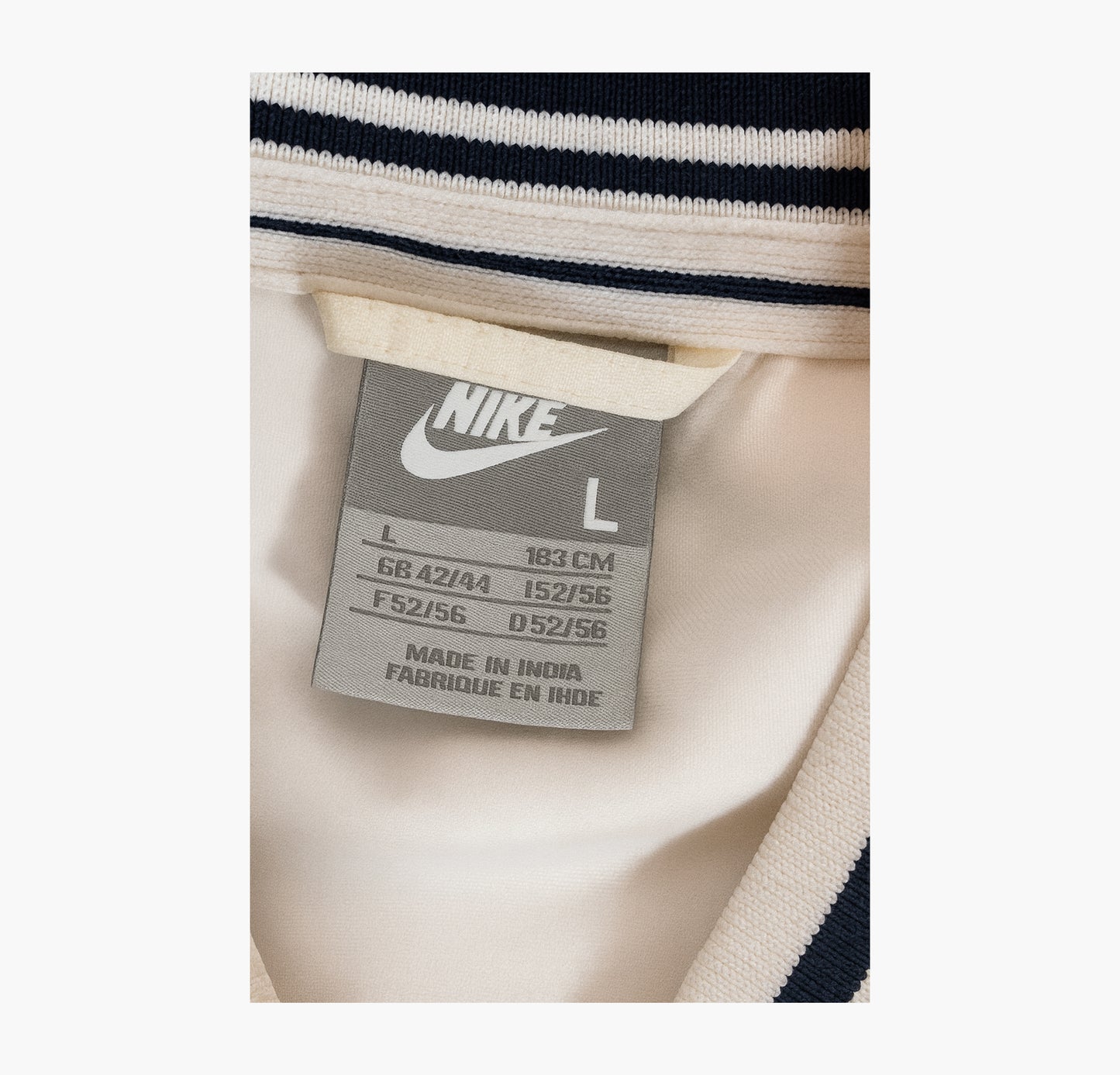 Nike White & Orange Y2K Track Jacket (L)