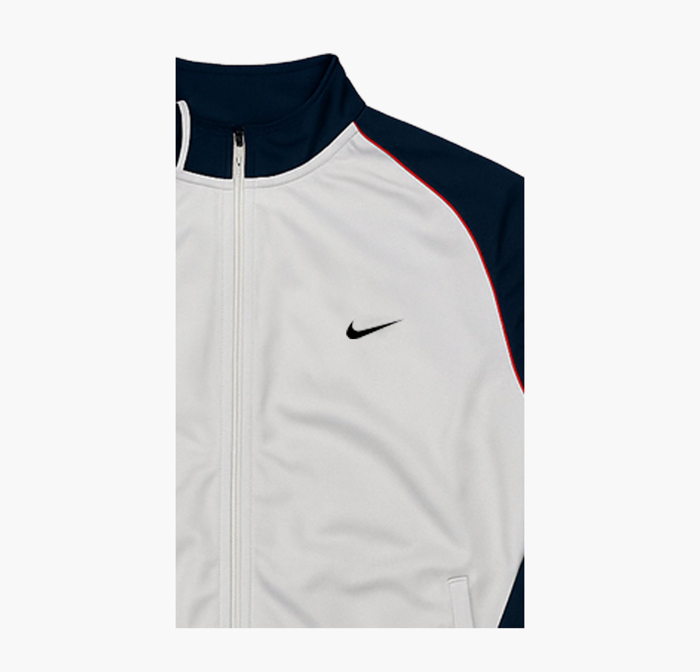 Nike White & Red Y2K Track Jacket (L)