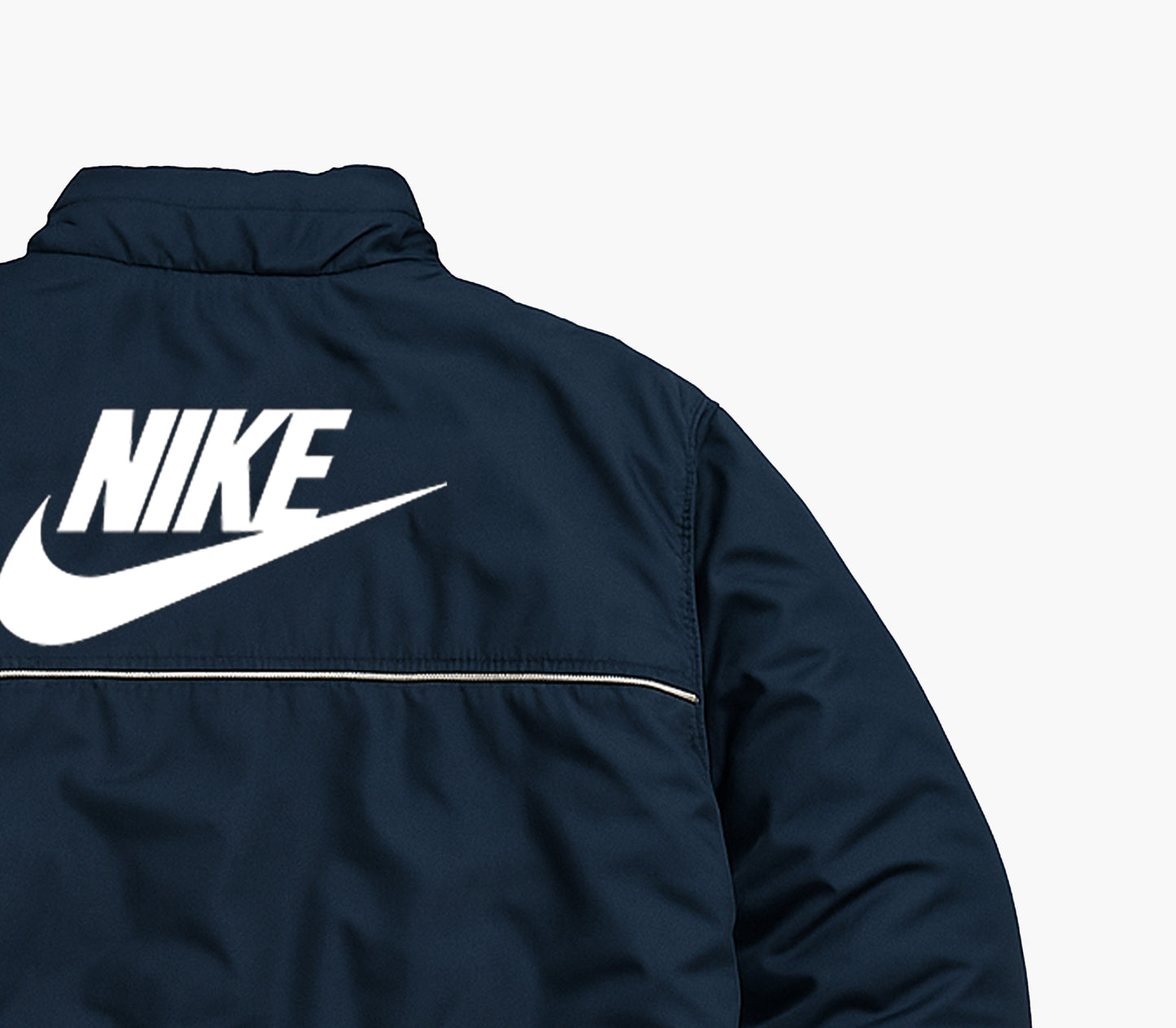 Nike Vintage Puffer Jacket Dark Blue Embroidered Logo (S)