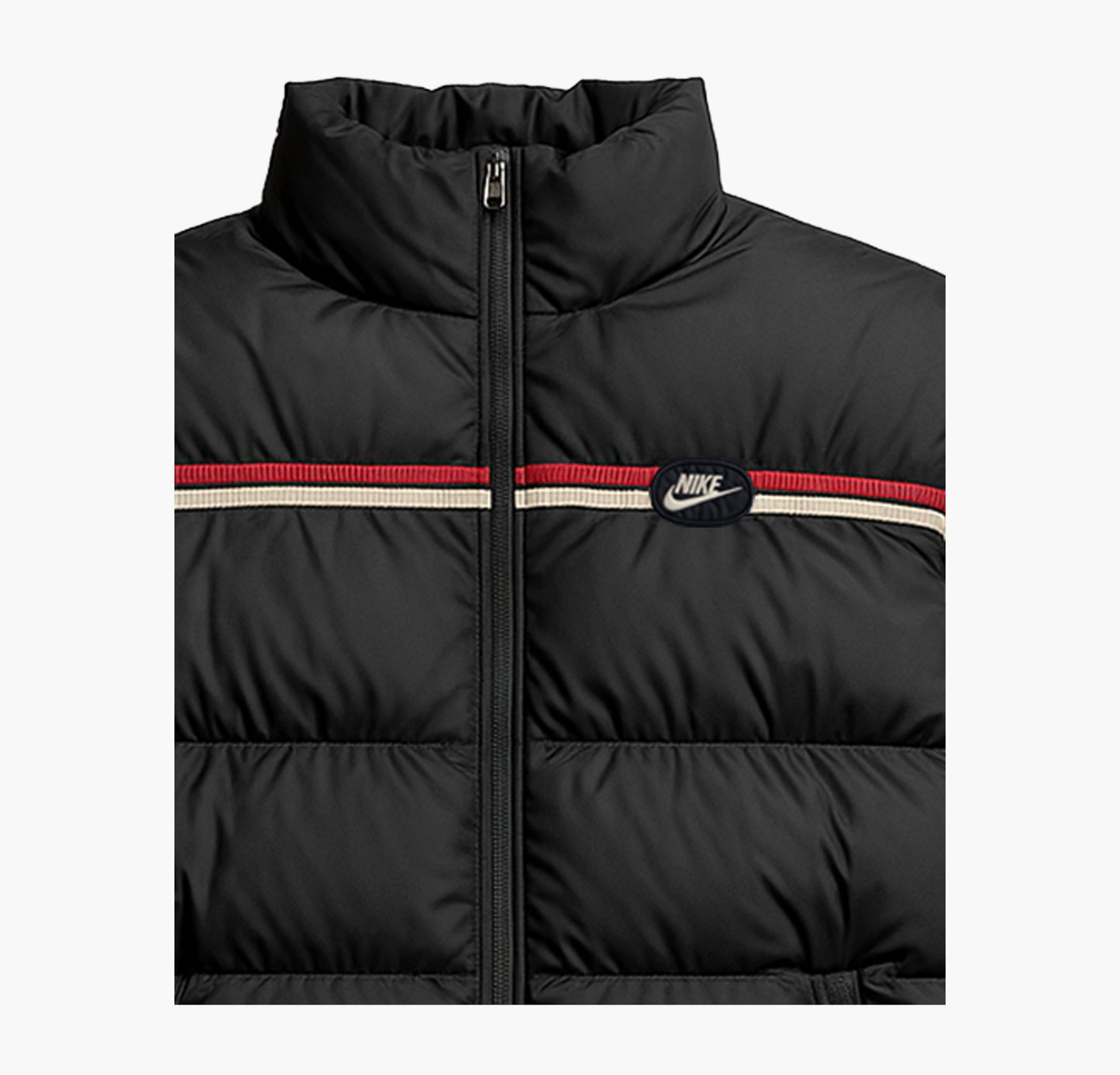 Nike Air Vintage Quilted Puffer Jacket Black / Red (S)