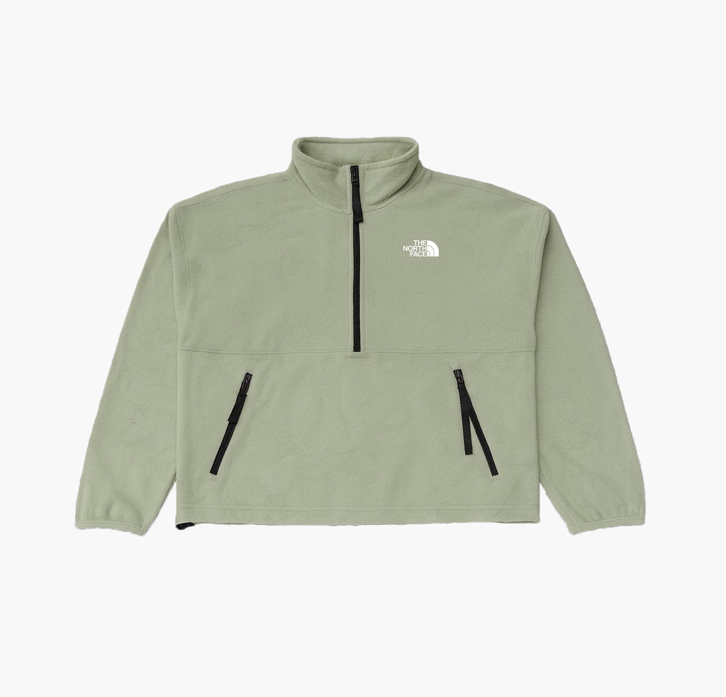 The North Face Quarter Zip Fleece Sweatshirt Embroidered Logo