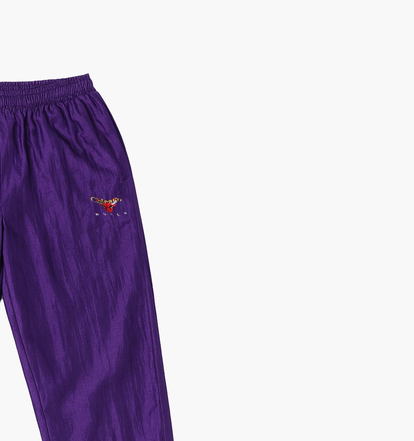 Chicago Bulls Nylon Track Pants Embroidered Logo (XS)