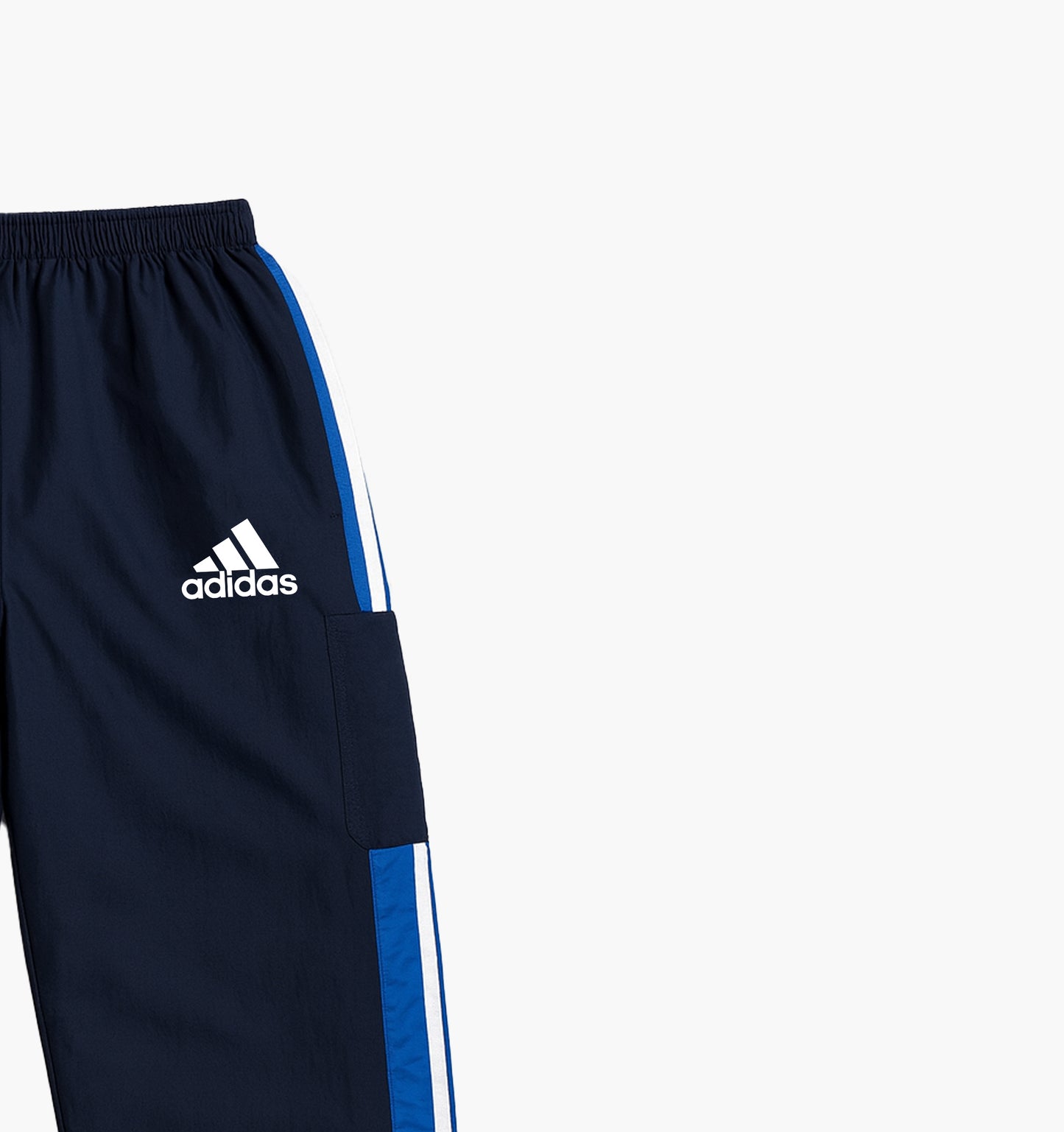 Adidas Nylon Track Pants Embroidered Logo (L)