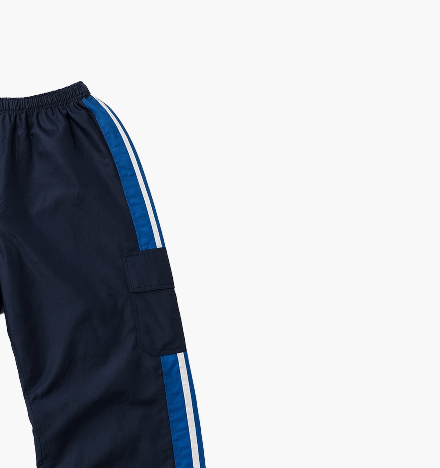 Adidas Nylon Track Pants Embroidered Logo (L)