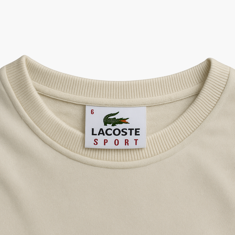 Lacoste White Cotton Sweater (XL / FR 6)