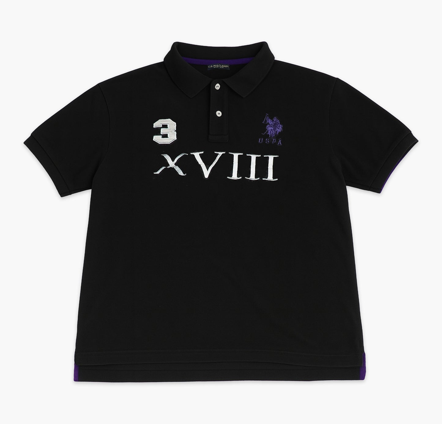 US Polo Assn Cotton Polo Shirt Stitched Logo (L)
