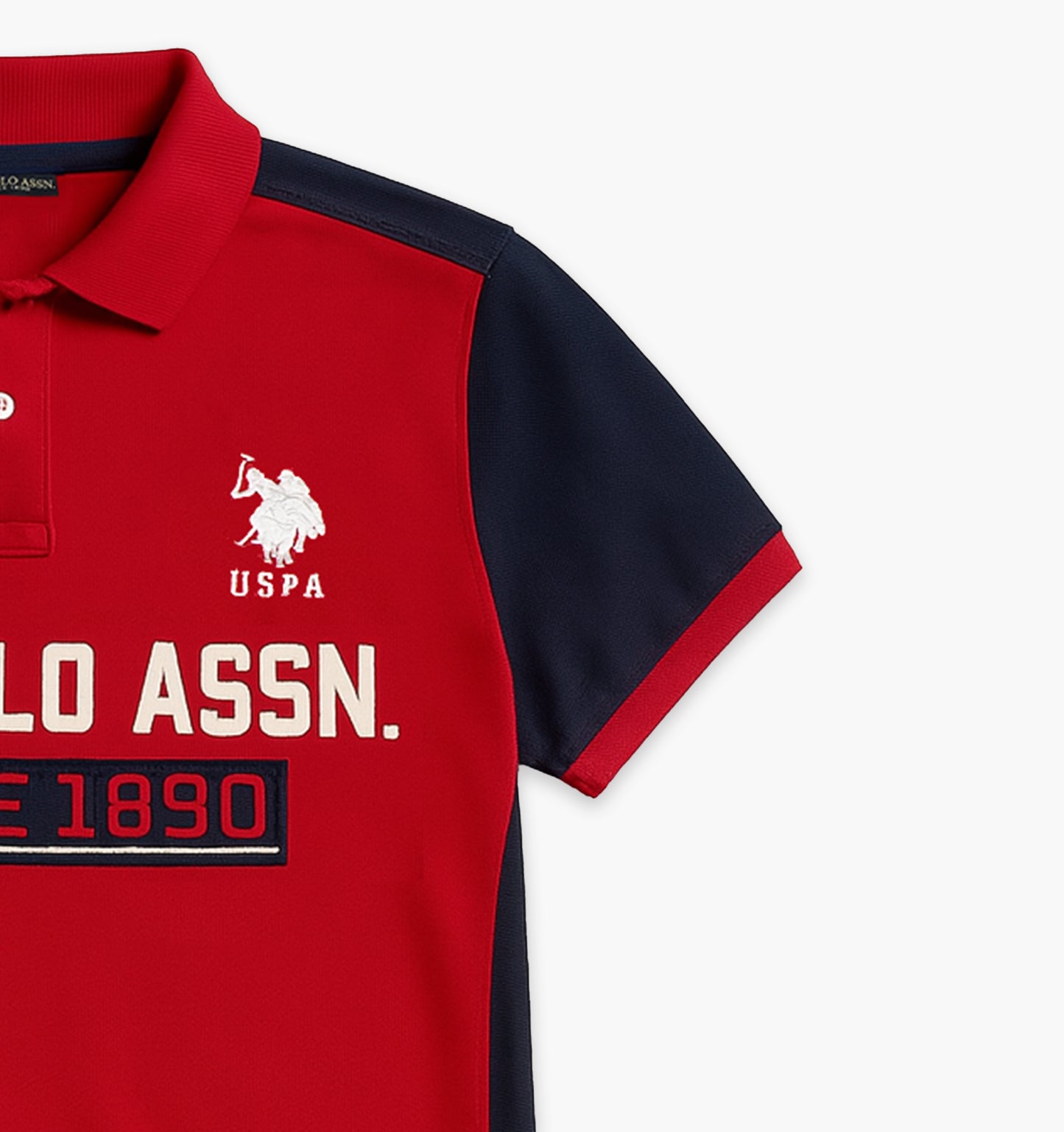 US Polo Assn Cotton Polo Shirt Stitched Logo (M)