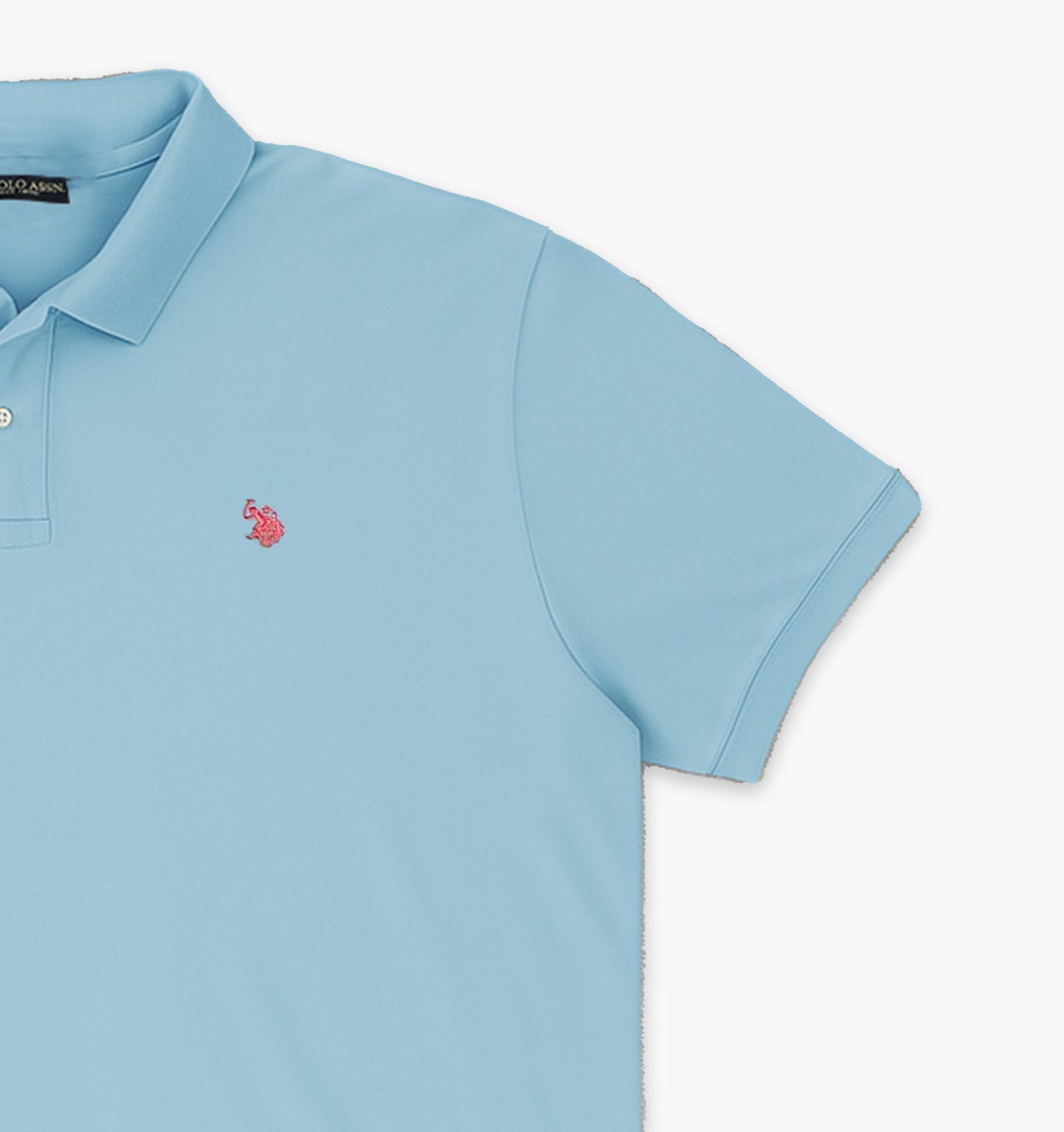 US Polo Assn Cotton Polo Shirt Stitched Logo (L)