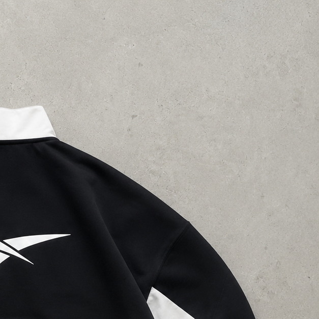90s 2000 Reebok Windbreaker Black / White Limited Stitched Logo (XL)