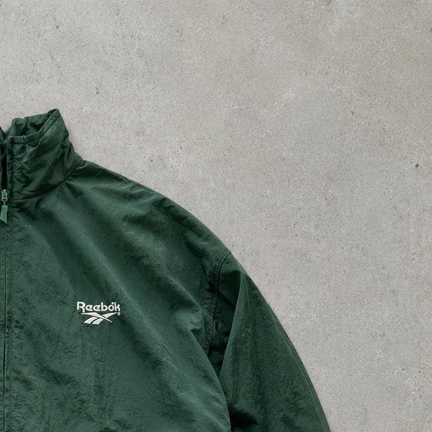 Y2K Reebok Windbreaker Dark Green Limited (L)