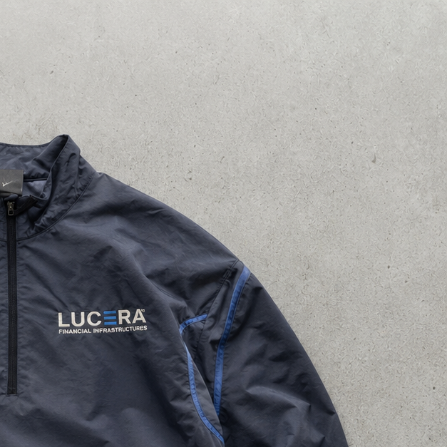 Nike Windbreaker Marineblau Rare Stitched Logo (Size XL)