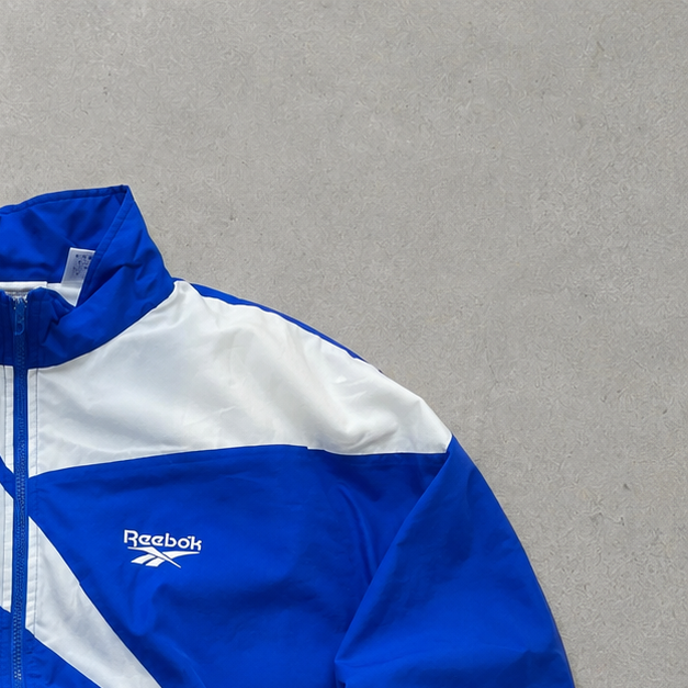 90s Y2K Reebok Hoodie White / Blue Limited (M)