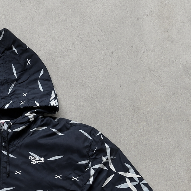 2000 Reebok Hoodie Navy / White Limited Stitched Logo (L)