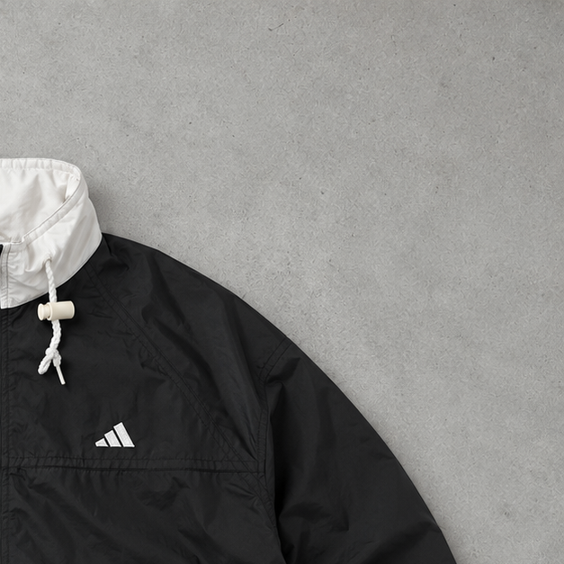 Adidas Puffer Jacket Black / White Rare (M)