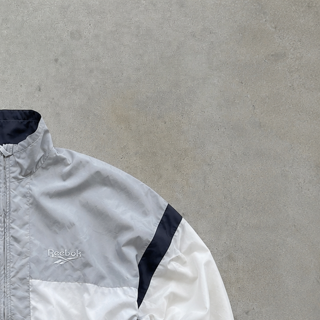 Y2K Reebok Hoodie White / Grey Rare (L)