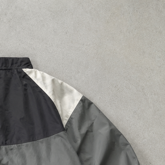 Y2K Nike Windbreaker Black Grey Rare (XL)