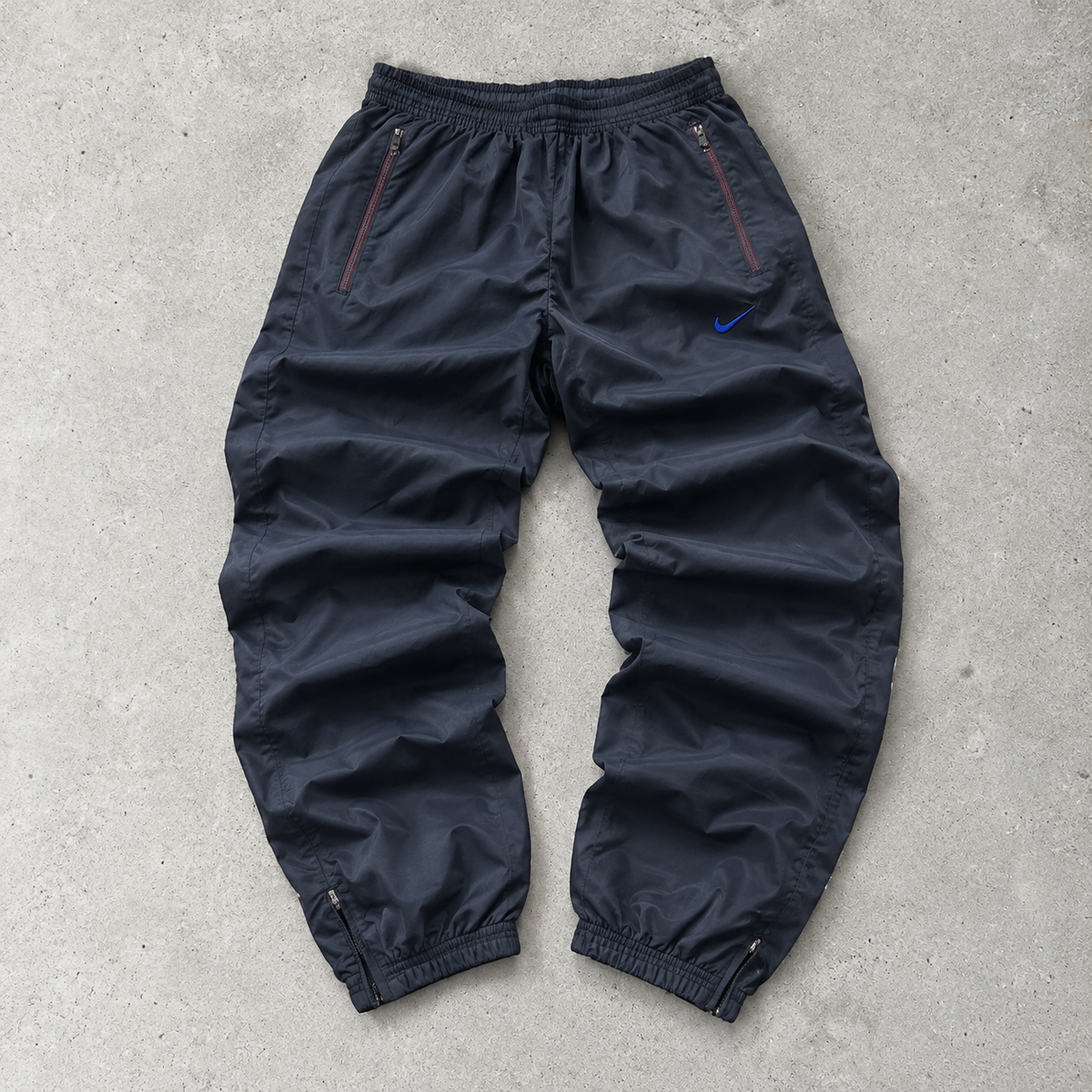 Y2K Nike Tracksuit Navy Rare Stitched Logo (S)