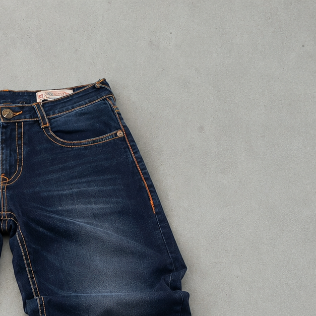 Y2K True Religion Jeans Marineblau, Blau Rare (S)