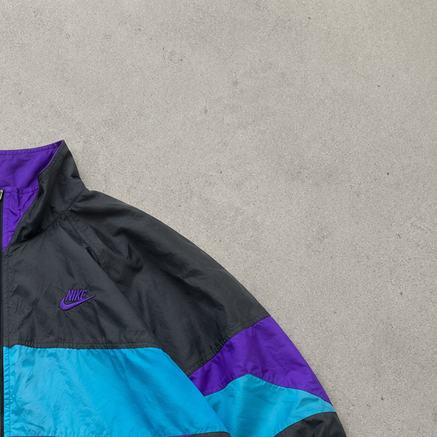Y2K Nike Jacket Black Purple Rare (XL)