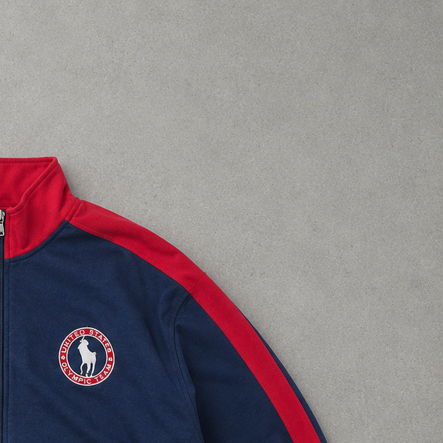 2008 Polo Ralph Lauren Sweater Marineblau, Rot Limited Stitched Logo (M)