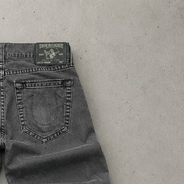 Y2K True Religion Jeans Schwarz Rare (W34 | DE 50)