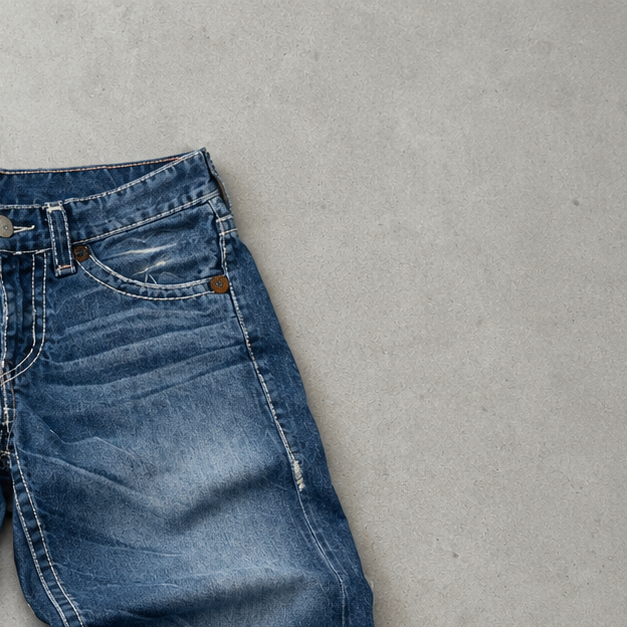Y2K True Religion Jeans Blau, Weiß Limited (M)