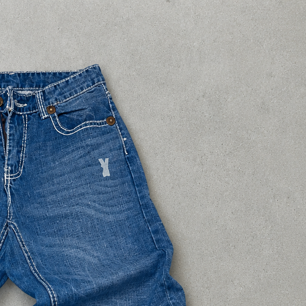 Y2K True Religion Jeans Bunt, Blau Rare (M)