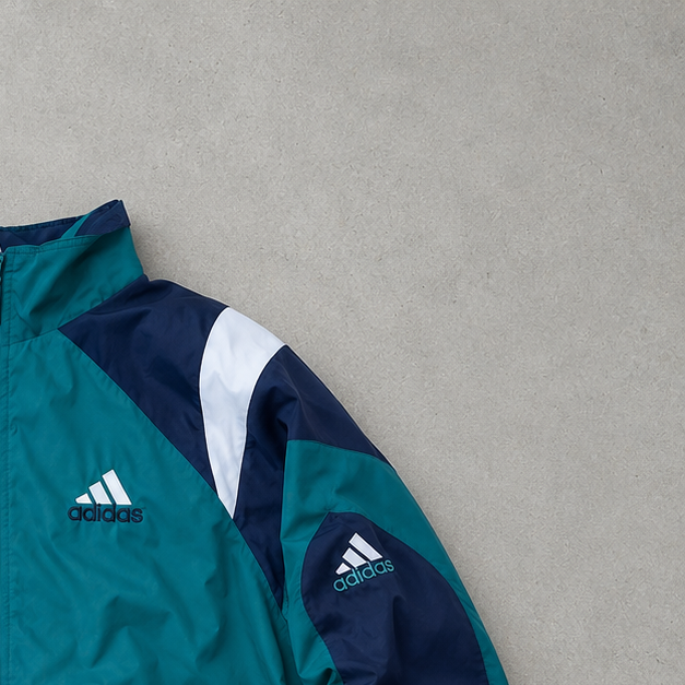 90s Adidas Jacket Grün, Schwarz Limited (Size L)