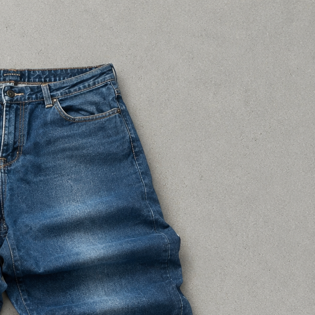 Armani Jeans Blau, Marineblau Rare Stitched Logo (M)