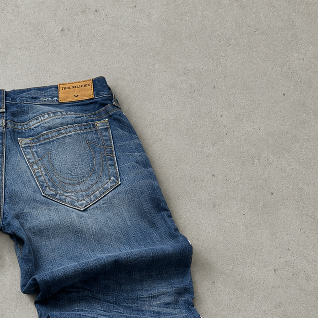 Y2K True Religion Jeans Blau, Weiß Rare (L)