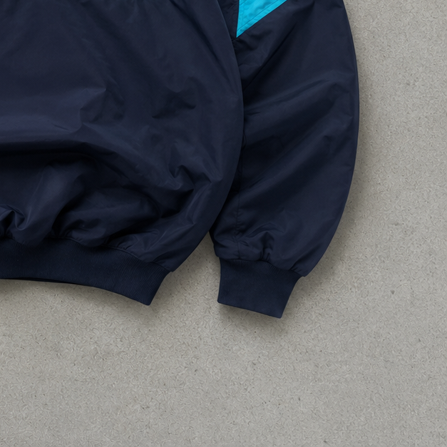Adidas Track Jacket Marineblau, Hellblau Limited (M) Stitched Logo