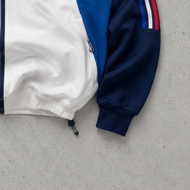 Adidas Jacket Weiß, Blau Limited (L) Stitched Logo