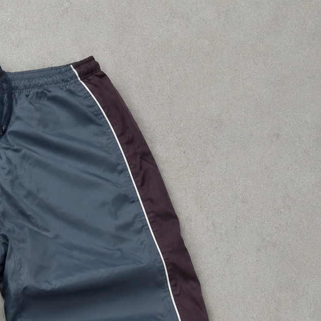 Y2K 2000 Nike Track Pants Burgunderrot, Grau Limited Stitched Logo (S)