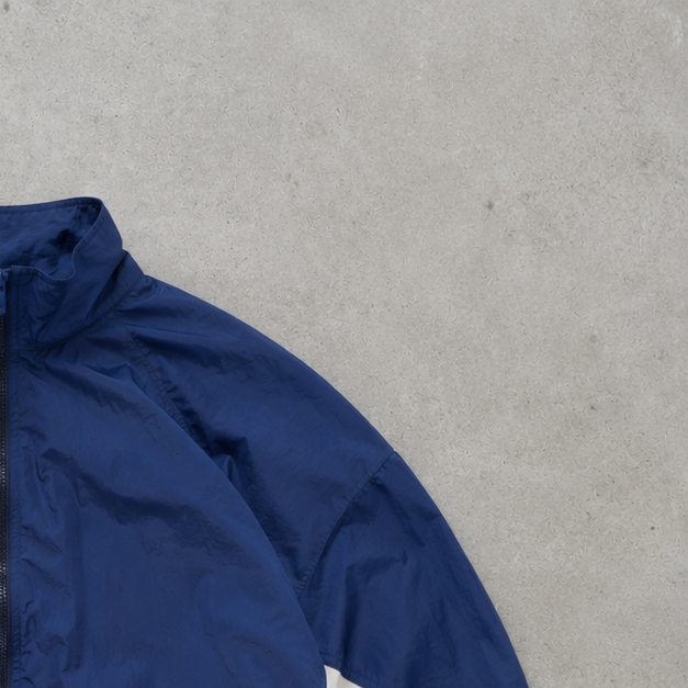 90s Vintage Nike Windbreaker White, Marineblau Rare (S) Stitched Logo